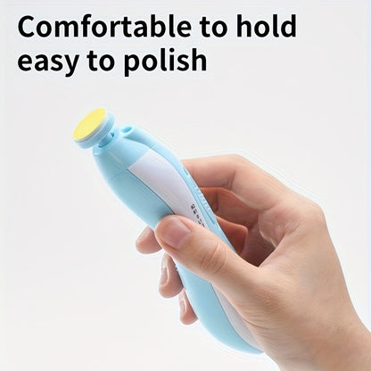 [6-in-1 Electric Nail Trimmer Kit] UNICHERRY 6-in-1 Electric Youngsters Nail Trimmer Kit, Pink & Blue - Safe & Easy Grooming for Youngsters to Adults with LED Light, 6 Grinding Pads, and Nail File - Ideal for Fingernails & To