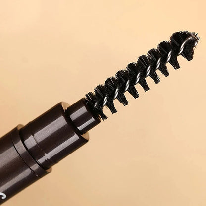 Long-Lasting Double-Ended Waterproof Eyebrow Pencil with Automatic Rotation and Easy Application Eyebrow Brush