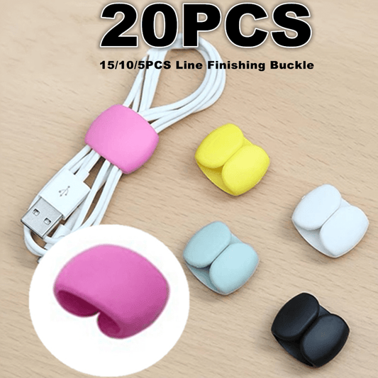 20/15/10/5pcs New Wire Storage And Sorting Travel Data Cable Hub Decoration Headset Charging Cable Winding Storage Buckle Multi-function Winding Device Life Helper