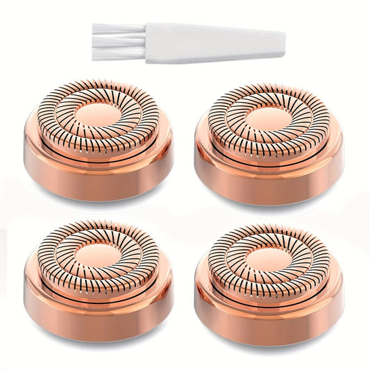 4pcs Facial Hair Remover Replacement Heads, Replacement Blades For Finishing Touch Flawless Generation 2 Hair Removal, Double Halo Painless And Gentle, For Women