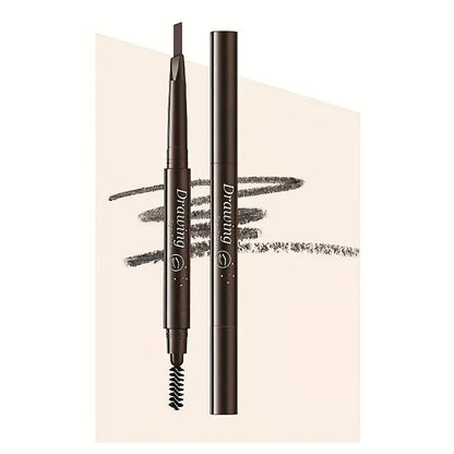 Long-Lasting Double-Ended Waterproof Eyebrow Pencil with Automatic Rotation and Easy Application Eyebrow Brush