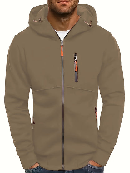 New Oversized Men'S Autumn And Winter Sports Fitness Jackets, Casual Hooded Cardigans.