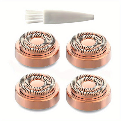 4pcs Facial Hair Remover Replacement Heads, Replacement Blades For Finishing Touch Flawless Generation 2 Hair Removal, Double Halo Painless And Gentle, For Women