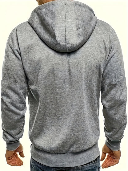 New Oversized Men'S Autumn And Winter Sports Fitness Jackets, Casual Hooded Cardigans.