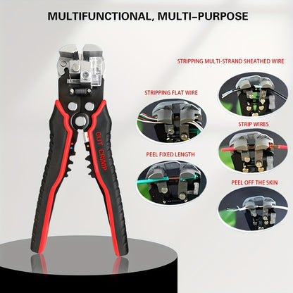1pc Ultimate Automatic Wire Stripper - Precision Multifunction Tool for Safe & Effortless Electrical Wire Stripping, Cutting & Crimping - Perfect for DIYers & Electricians