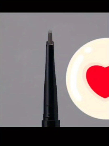 Long-Lasting Double-Ended Waterproof Eyebrow Pencil with Automatic Rotation and Easy Application Eyebrow Brush