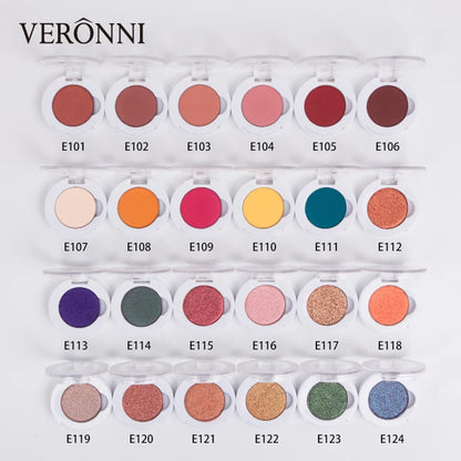 VERONNI 24 Color Eyeshadow Glitter Pigment Matte Eye Shadow Makeup Removable Good for DIY Your Own Make Up Palette
