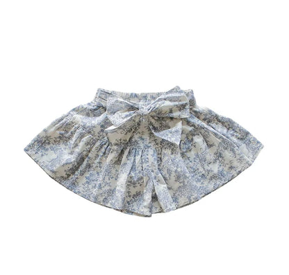 Kids Clothes Girls 2025 New Toddler Baby Girls Cotton Cute Flower Shirt and Lace Bow Shorts Outfit Set Kids Boutique Clothes