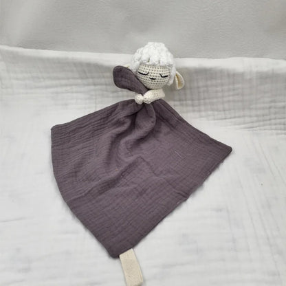 Baby Soother Appease Towel Bib Animal Horse Lion Sleeping Doll Infants Soft Comfort Bib with Noice Security Blanket Nursing Acce