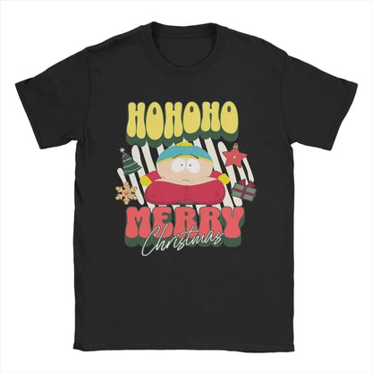 Men's Summer Cartoon South Park T-shirt Cotton Breathable Clothing Fun Short Sleeve Round Neck T-shirt Classic T-shirt