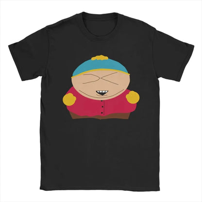 Men's Summer Cartoon South Park T-shirt Cotton Breathable Clothing Fun Short Sleeve Round Neck T-shirt Classic T-shirt