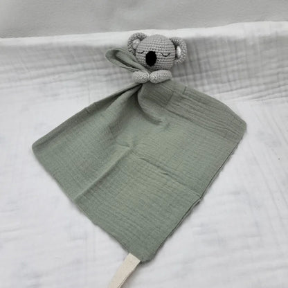 Baby Soother Appease Towel Bib Animal Horse Lion Sleeping Doll Infants Soft Comfort Bib with Noice Security Blanket Nursing Acce