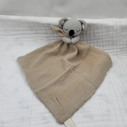 Baby Soother Appease Towel Bib Animal Horse Lion Sleeping Doll Infants Soft Comfort Bib with Noice Security Blanket Nursing Acce