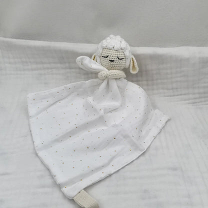 Baby Soother Appease Towel Bib Animal Horse Lion Sleeping Doll Infants Soft Comfort Bib with Noice Security Blanket Nursing Acce