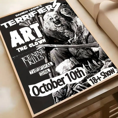 Horror Movie Terrifier Poster Art painting poster with prints Home bedroom living room decoration gift