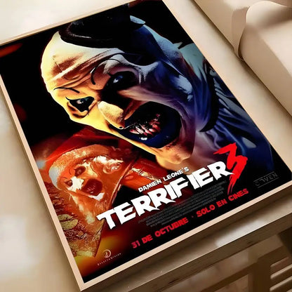 Horror Movie Terrifier Poster Art painting poster with prints Home bedroom living room decoration gift