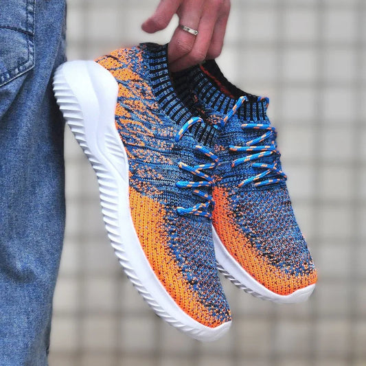 2025 Mens Casual Walking Shoes Summer Mesh Lace-up Vulcanized Shoes Non Slip Breathable Gym Running Sports Shoes Sneakers Hombre