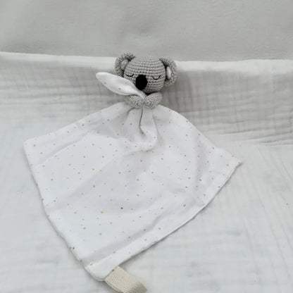 Baby Soother Appease Towel Bib Animal Horse Lion Sleeping Doll Infants Soft Comfort Bib with Noice Security Blanket Nursing Acce