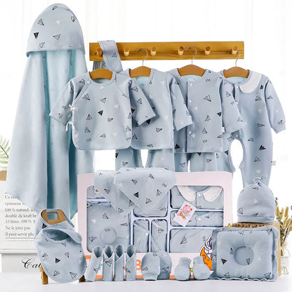 18 Pieces Newborn Clothes Baby Gift Pure Cotton Baby Set 0-6 Months Autumn And Winter Kids Clothes Suit Unisex Without Box