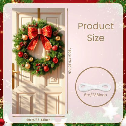 Christmas Hanging Flag Porch Door Banner Christmas Decorations For Home 2025 Ornaments Xmas Gifts Navidad New Year Decor 2026
