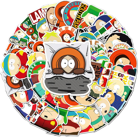 50pcs Parks In The South Stickers for Kids Cartoon Decals Toys DIY Laptop Skateboard Car Waterproof Cute Sticker Gifts