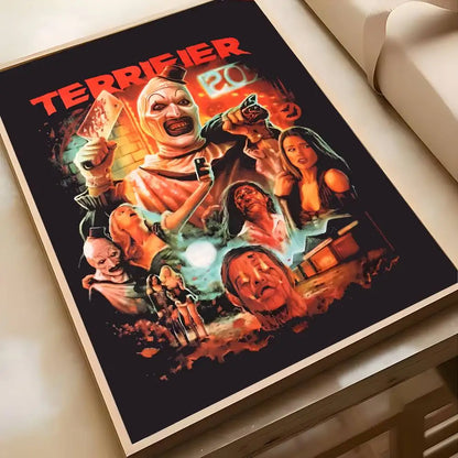 Horror Movie Terrifier Poster Art painting poster with prints Home bedroom living room decoration gift