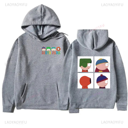 THE SOUTH FACE Hoodie Cute Anime Straight Uttta Cycling Stan Kyle Eric Cartman Kenny Printed Tops Streetwear S-South Park Hoody