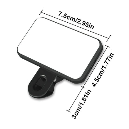 Portable Mini Selfie Fill Light Rechargeable 2 Modes Adjustable Brightness Clip On For Mobile Phone Make Up Computer Fill Light