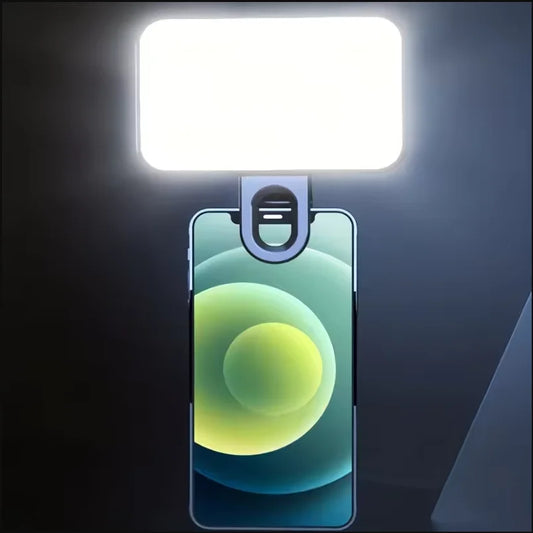 Portable Mini Selfie Fill Light Rechargeable 2 Modes Adjustable Brightness Clip On For Mobile Phone Make Up Computer Fill Light