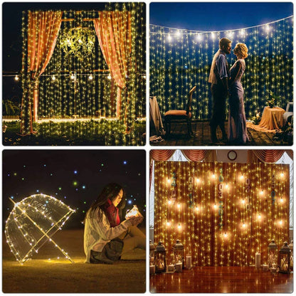 Christmas Lights Curtain Garland Merry Christmas Decorations For Home Christmas Ornaments Xmas Gifts Navidad 2025 New Year Decor