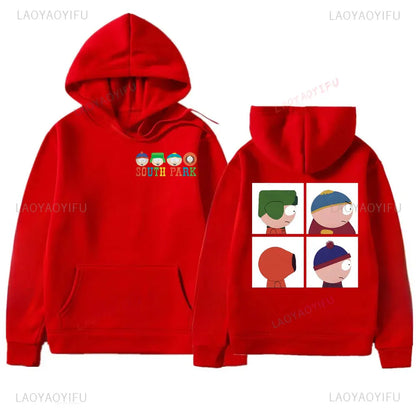 THE SOUTH FACE Hoodie Cute Anime Straight Uttta Cycling Stan Kyle Eric Cartman Kenny Printed Tops Streetwear S-South Park Hoody