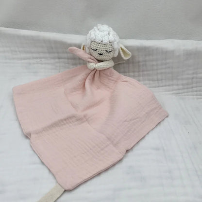 Baby Soother Appease Towel Bib Animal Horse Lion Sleeping Doll Infants Soft Comfort Bib with Noice Security Blanket Nursing Acce
