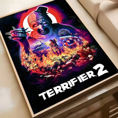 Horror Movie Terrifier Poster Art painting poster with prints Home bedroom living room decoration gift