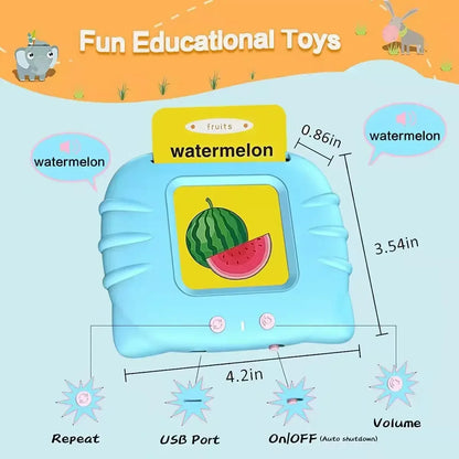 Kids Learn English Toys Early Intelligent Education Audio Electronic Book Flash Card Reading Machine For Toddlers Reading Gadget