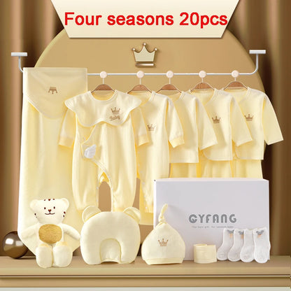 Newborn Baby Clothing 15/17/18/20 Pieces/0-3Months 100%Cotton Kids Clothes Suit Unisex Infant Boys Girls Clothing Set
