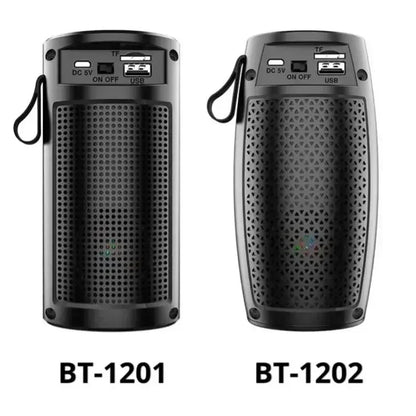 BT-1202 Portable Bluetooth Speaker - 360° Colorful LED Lights Subwoofer Car Audio MP3 Player Function