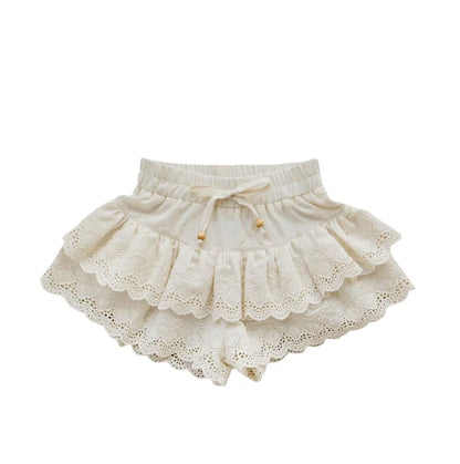 Kids Clothes Girls 2025 New Toddler Baby Girls Cotton Cute Flower Shirt and Lace Bow Shorts Outfit Set Kids Boutique Clothes