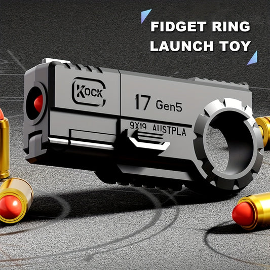 EDC Metal Fidget Toy with Launch Function, Silvery Spinner Slider Clicker for Relax, Focus, Anxiety, Sensory Play, Pocket Desk Gadget, Office Hand Spinner, Trending 2025 Fidget Tool