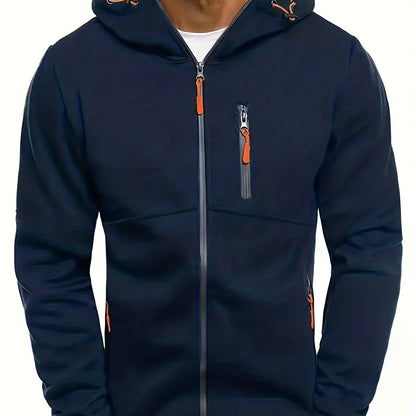 New Oversized Men'S Autumn And Winter Sports Fitness Jackets, Casual Hooded Cardigans.