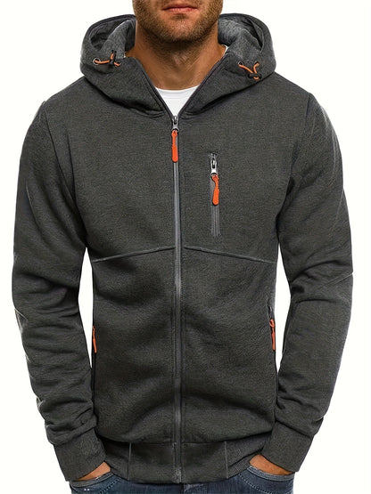 New Oversized Men'S Autumn And Winter Sports Fitness Jackets, Casual Hooded Cardigans.