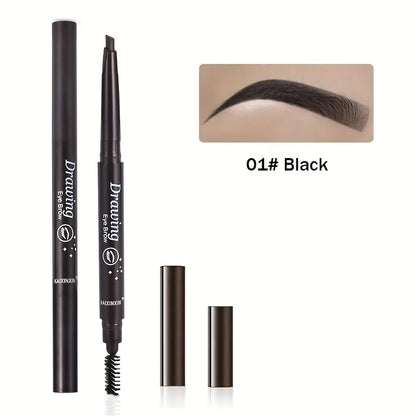 Long-Lasting Double-Ended Waterproof Eyebrow Pencil with Automatic Rotation and Easy Application Eyebrow Brush